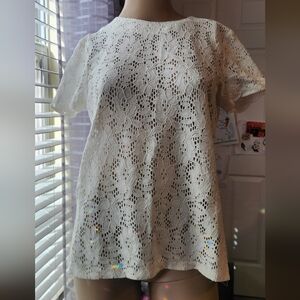 Ralph Lauren Cream Lace Blouse